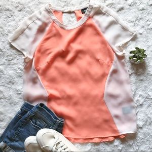 ⬇️$20 {Massimo} Orange Color Blocked Blouse